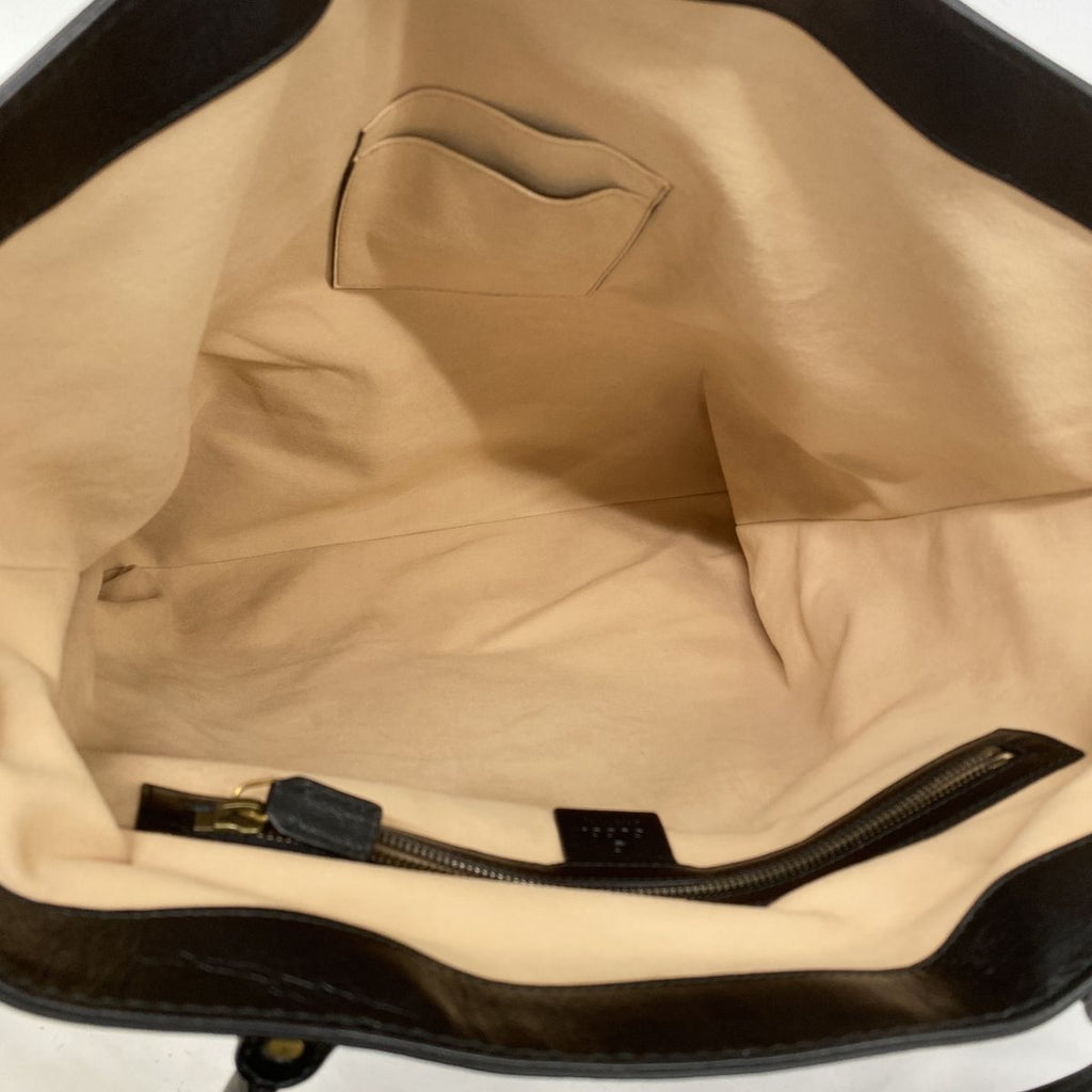 Gucci Tote Bag GG Marmont Leather Black Gold — view 4