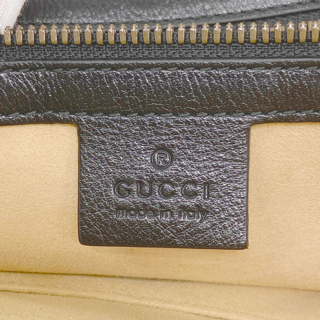 Gucci Tote Bag GG Marmont Leather Black Gold — view 5