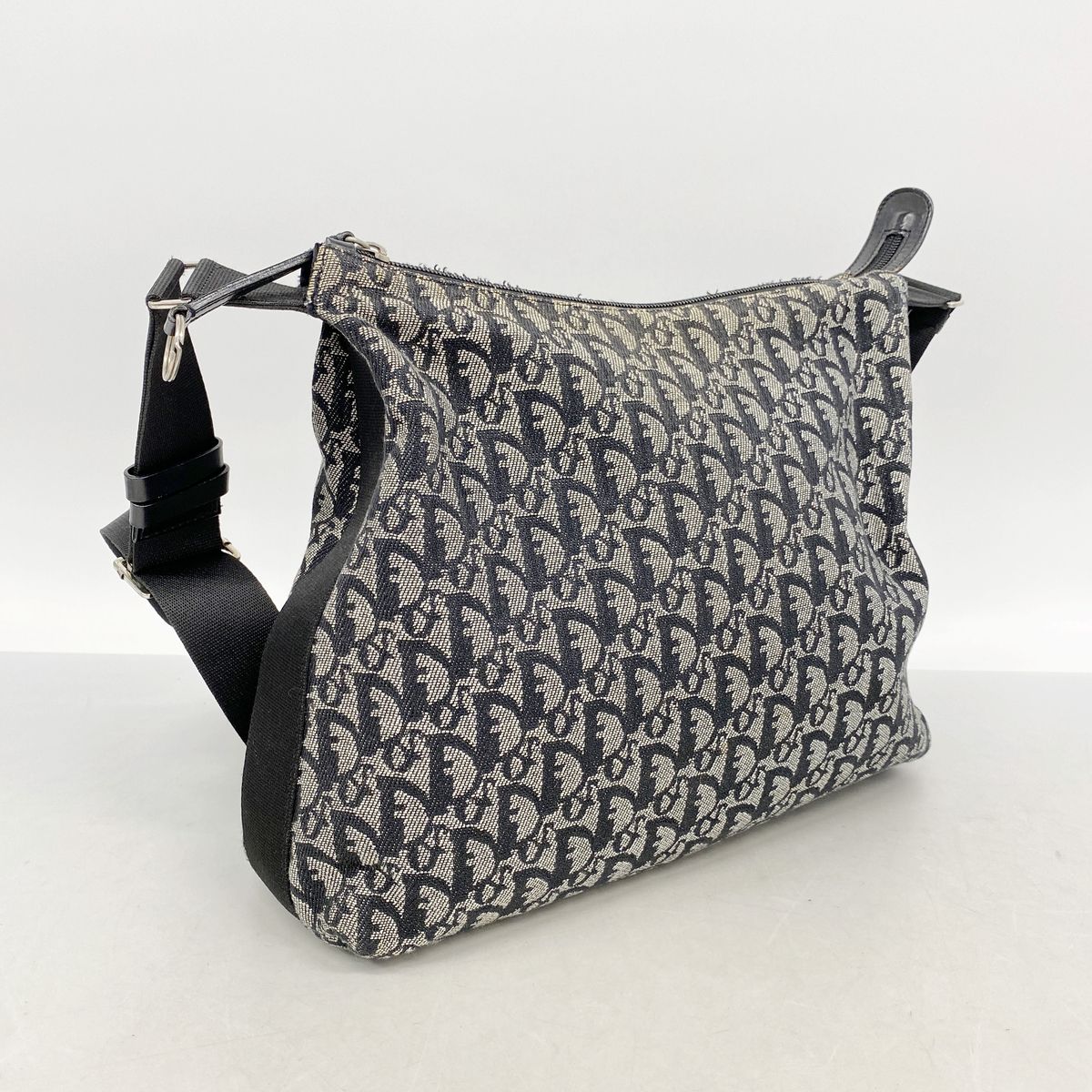 Dior Shoulder Bag Trotter Canvas Black Silver — view 2