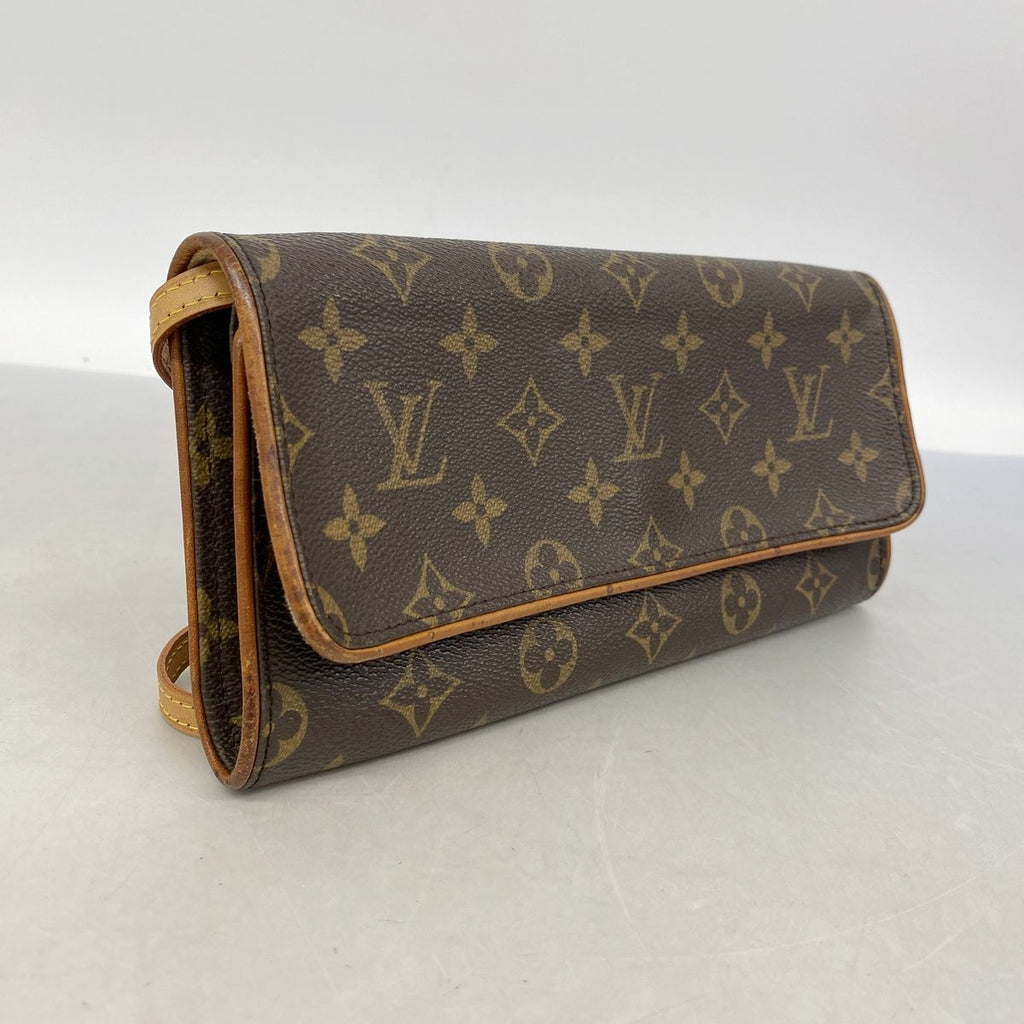 Louis Vuitton Shoulder Bag Monogram Pochette Twin GM Brown — view 2