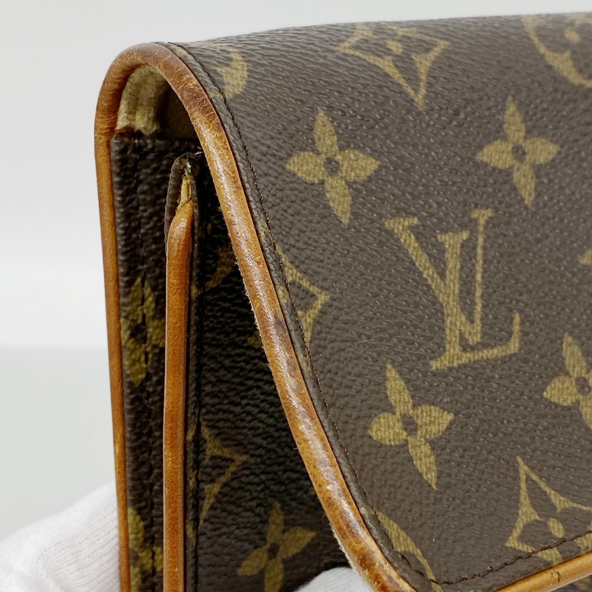 Louis Vuitton Shoulder Bag Monogram Pochette Twin GM Brown — view 7