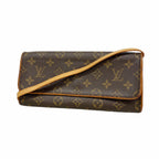 Louis Vuitton Shoulder Bag Monogram Pochette Twin GM Brown