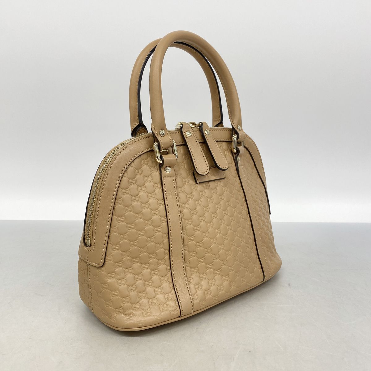 Gucci Handbag Micro Guccissima Leather Beige Champagne Gold 2-Way Bag — view 2