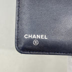 Chanel Wallet Quilted Lambskin Navy Silver — view 4