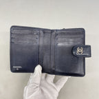 Chanel Wallet Quilted Lambskin Navy Silver — view 3