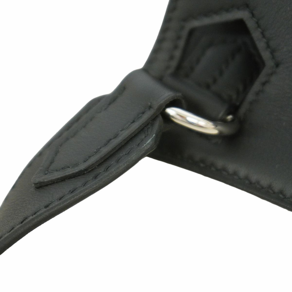 Hermes Shoulder Bag Jypsiere Mini Swift Black Silver — view 7