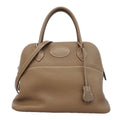 Hermes Handbag Bolide 31 Taurillon Clemence Etoupe Silver 2-Way Bag
