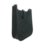 Hermes Shoulder Bag Evelyne TPM Taurillon Clemence Black Silver — view 2