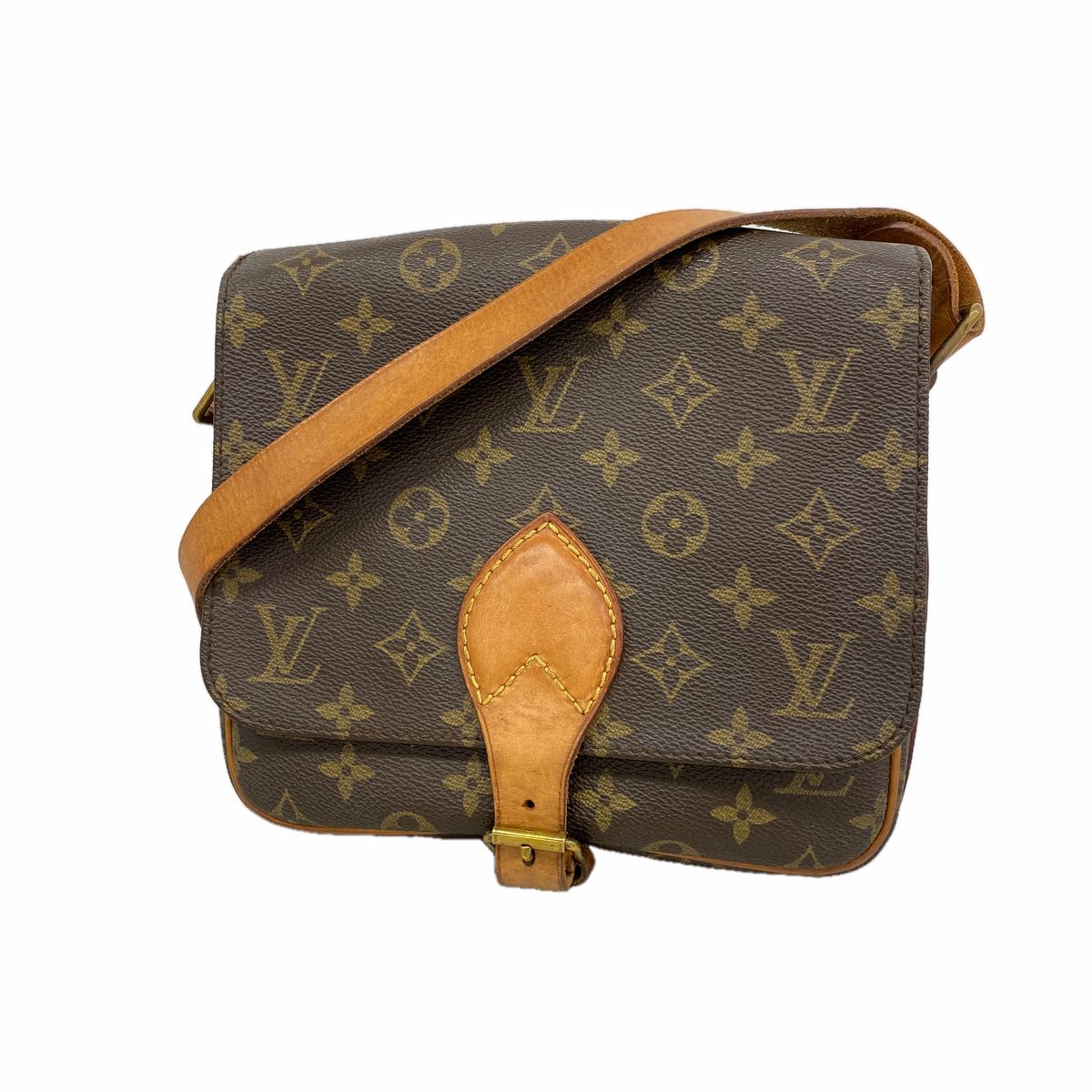 Louis Vuitton Shoulder Bag Monogram Cartouchiere MM Brown