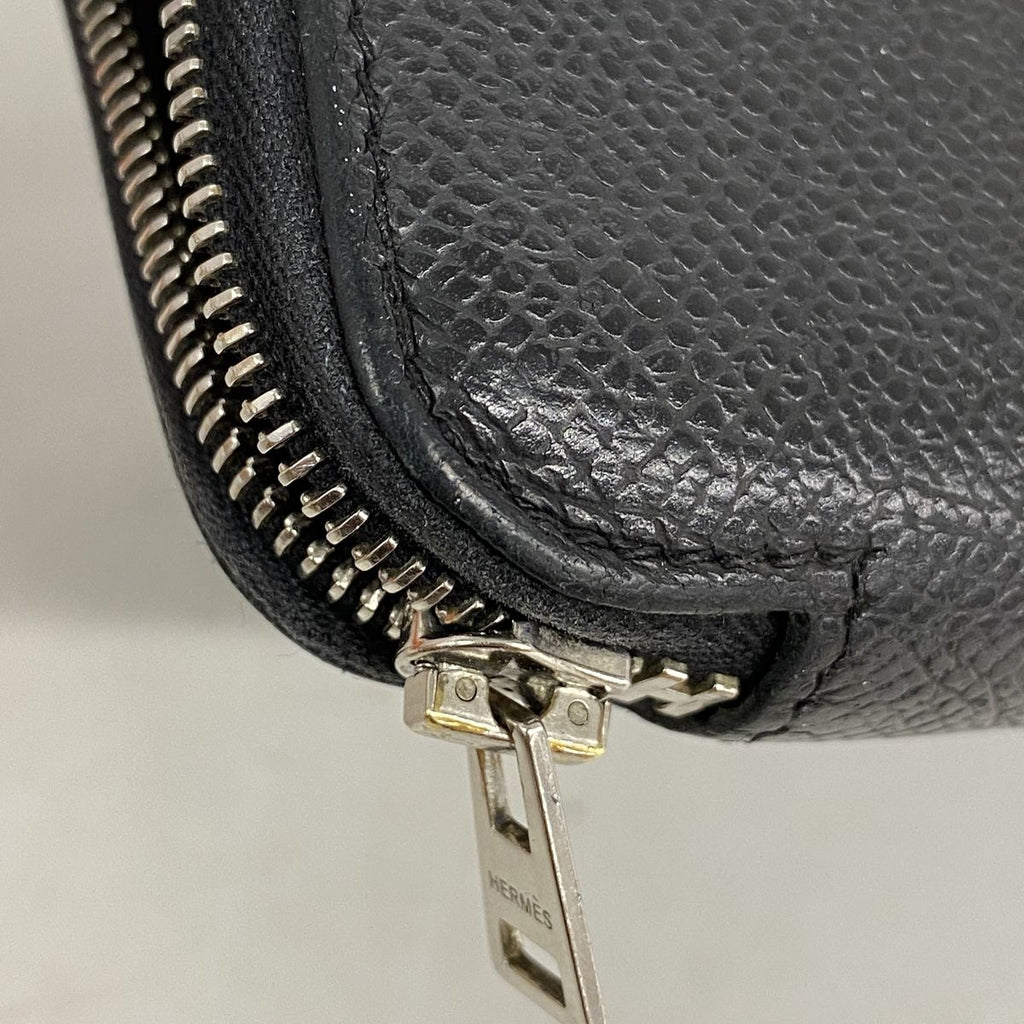 Hermes Wallet Azap Long Silk'in Veau Epsom Black Silver — view 5