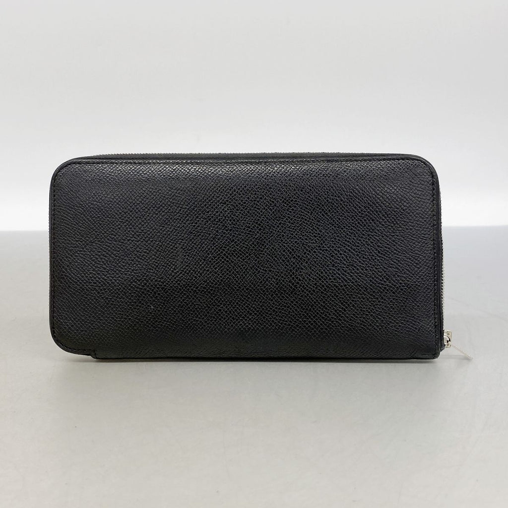 Hermes Wallet Azap Long Silk'in Veau Epsom Black Silver — view 7