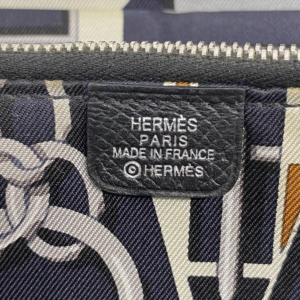 Hermes Wallet Azap Long Silk'in Veau Epsom Black Silver — view 4