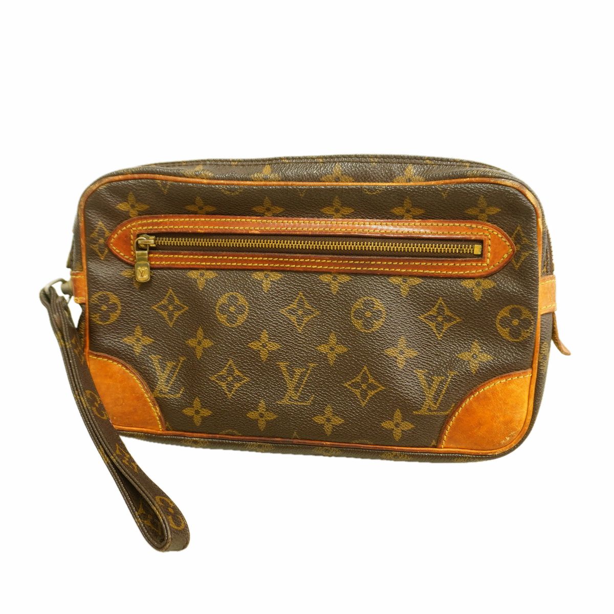 Louis Vuitton Clutch Monogram Marly Dragonne GM Brown