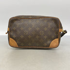 Louis Vuitton Clutch Monogram Marly Dragonne GM Brown — view 8