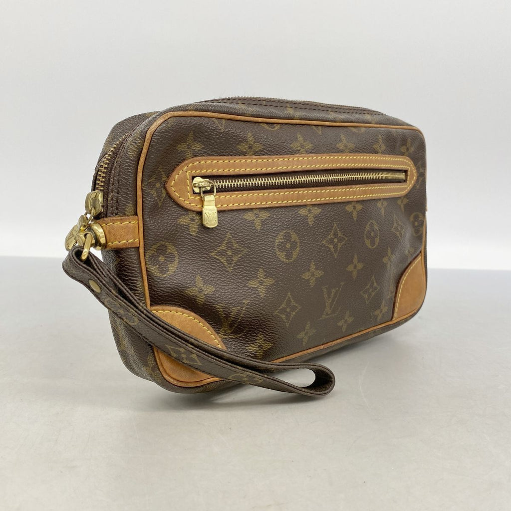 Louis Vuitton Clutch Monogram Marly Dragonne GM Brown — view 2