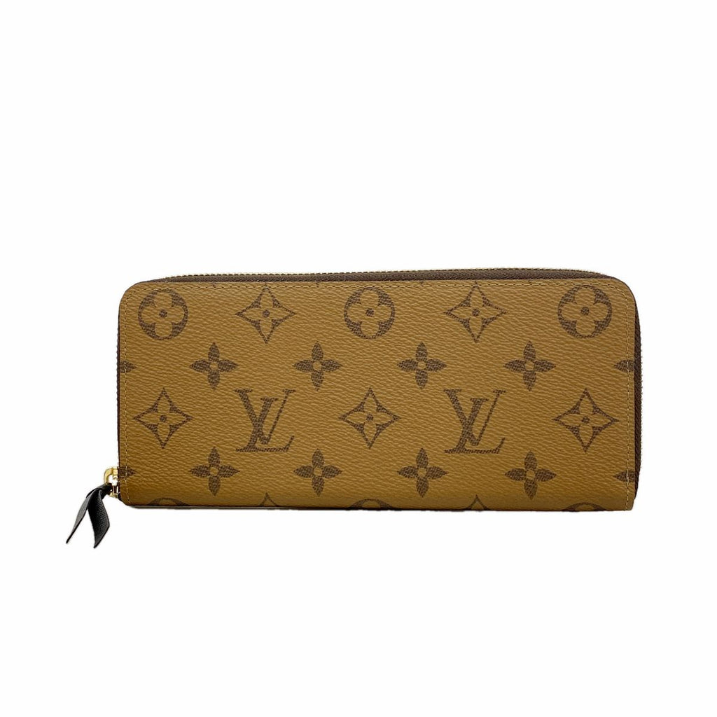 Louis Vuitton Wallet Monogram Reverse Portefeuille Clemence Brown