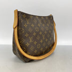 Louis Vuitton Shoulder Bag Monogram Looping MM Brown — view 2