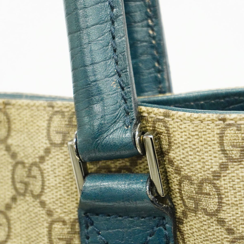 Gucci Tote Bag GG Supreme Brown Silver — view 8