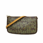 Louis Vuitton Pouch Monogram Graffiti Pochette Accessoires Brown Khaki