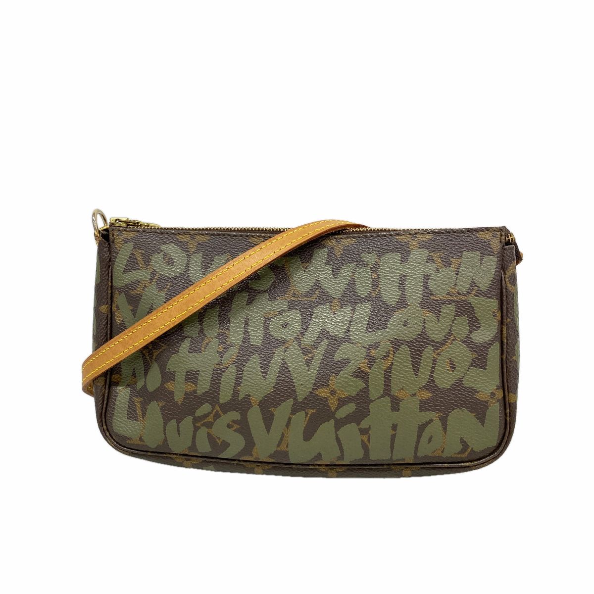 Louis Vuitton Pouch Monogram Graffiti Pochette Accessoires Brown Khaki
