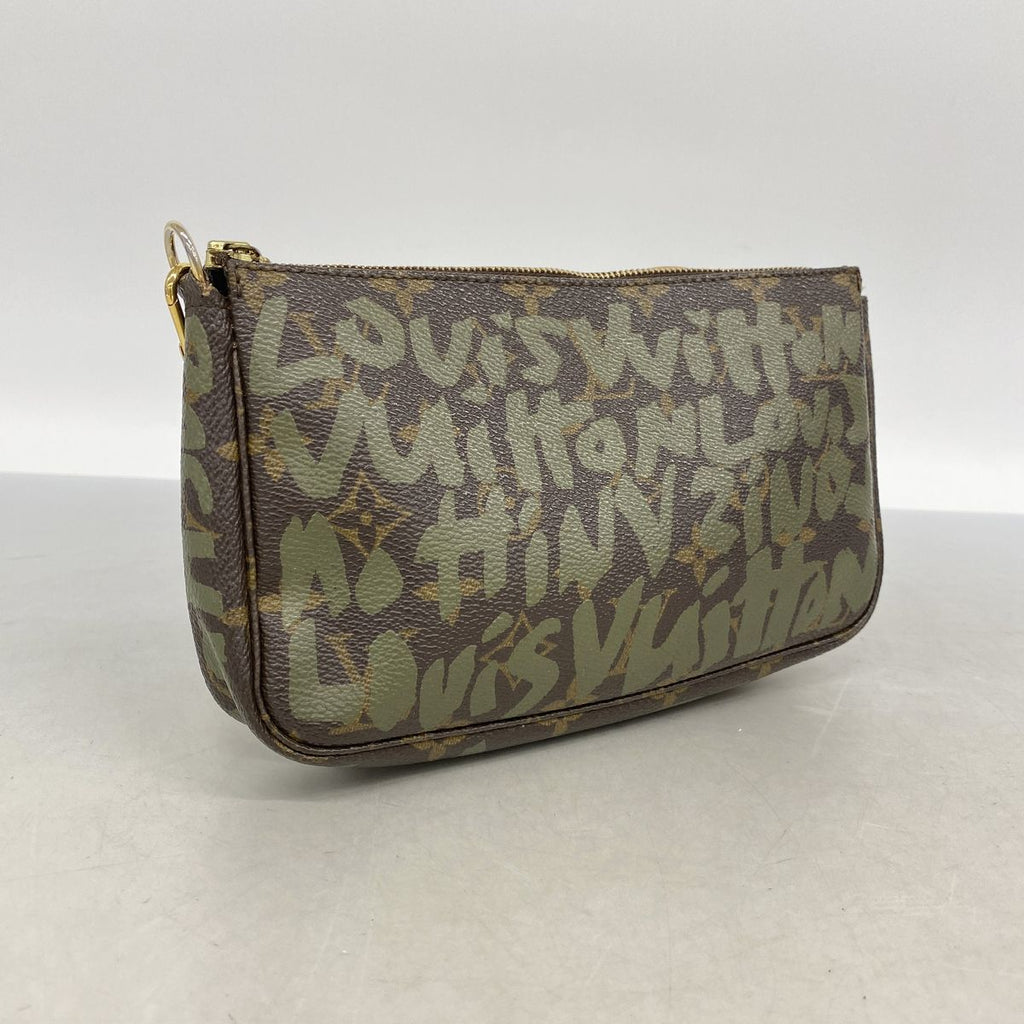 Louis Vuitton Pouch Monogram Graffiti Pochette Accessoires Brown Khaki — view 2
