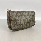 Louis Vuitton Pouch Monogram Graffiti Pochette Accessoires Brown Khaki — view 2