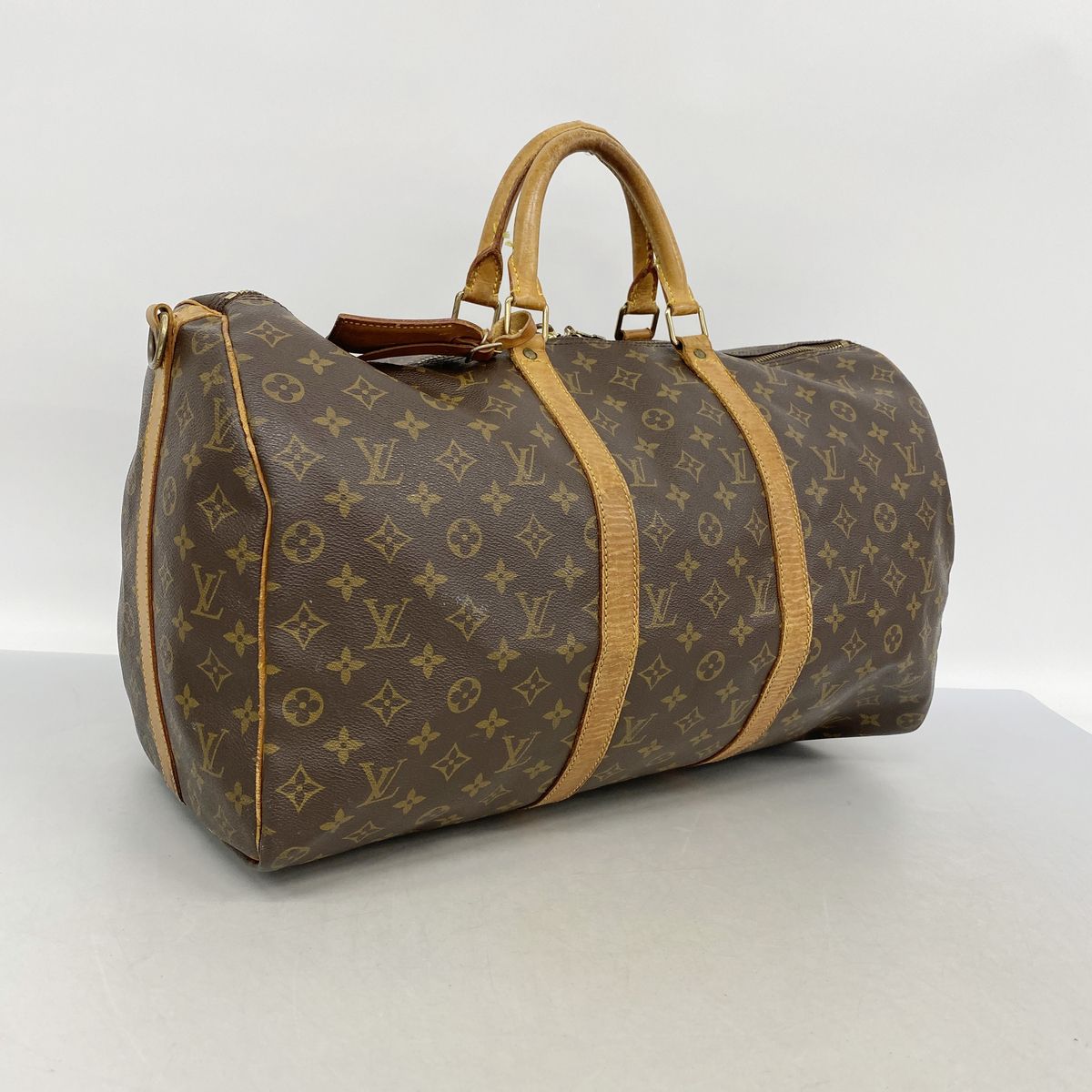Louis Vuitton Boston Bag Monogram Keepall 50 Brown — view 2