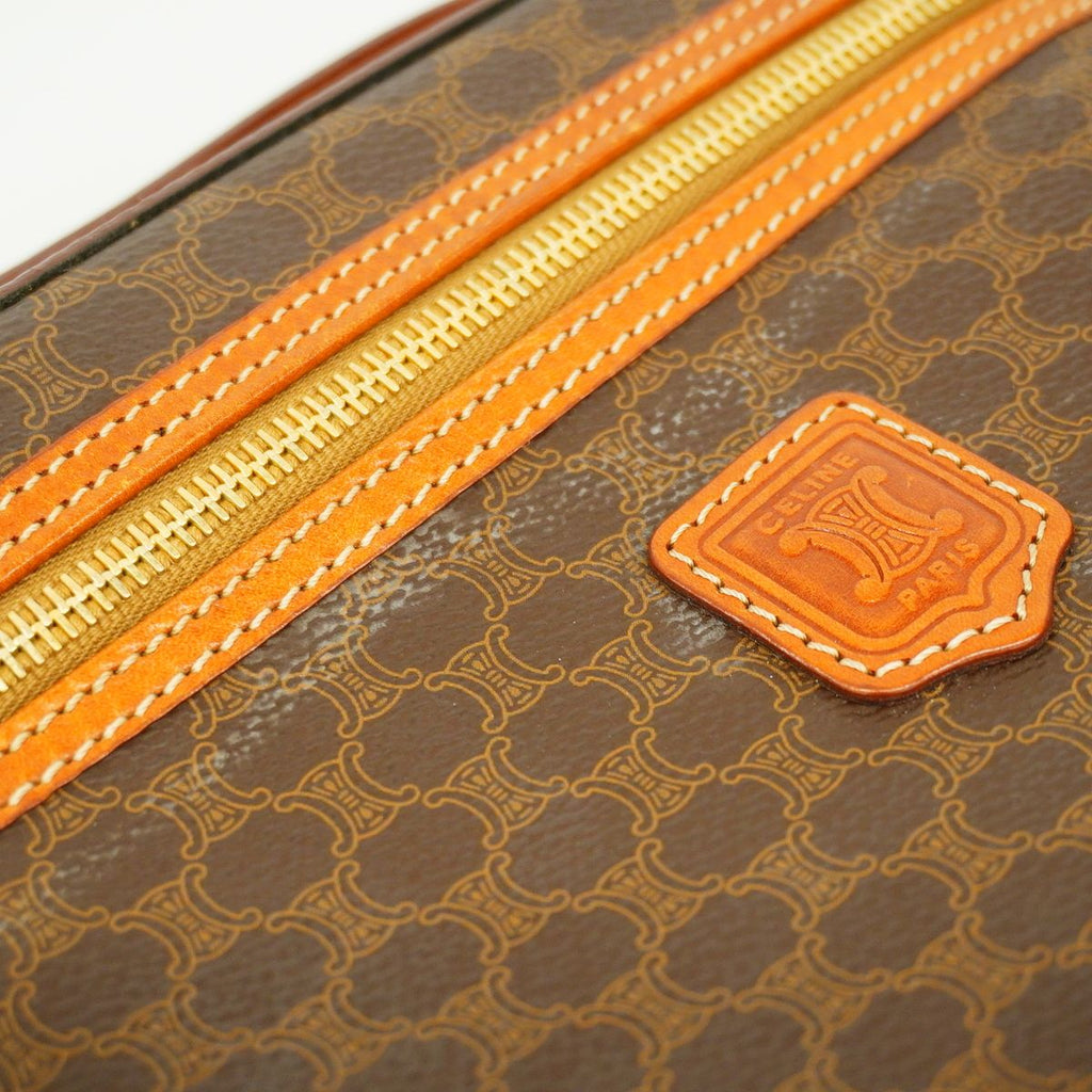Celine Vanity Bag Macadam Brown Gold — view 8
