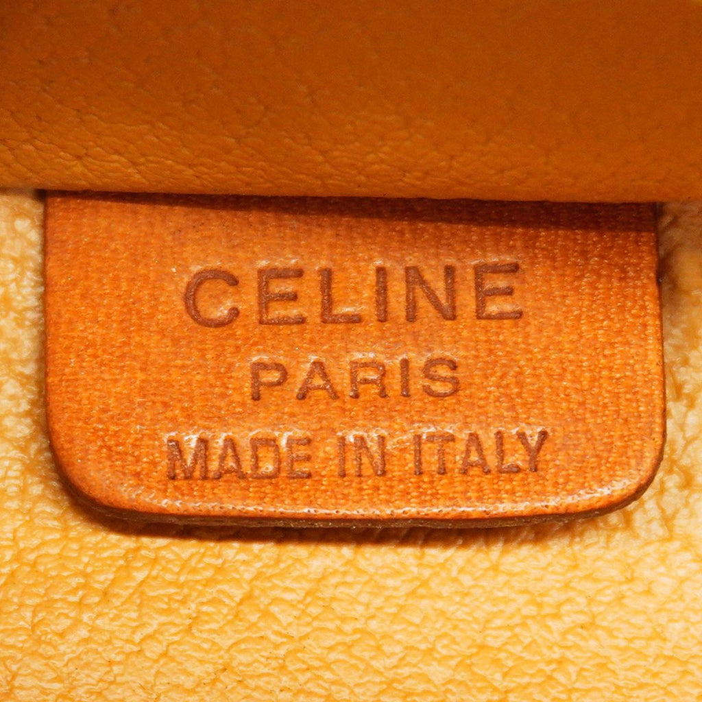 Celine Vanity Bag Macadam Brown Gold — view 5