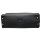 Fendi Tote Shoulder Bag Peekaboo Medium Selleria Calfskin Black Silver — view 5