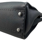 Fendi Tote Shoulder Bag Peekaboo Medium Selleria Calfskin Black Silver — view 7