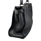 Fendi Tote Shoulder Bag Peekaboo Medium Selleria Calfskin Black Silver — view 8