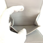 Celine Triomphe Small Flap Wallet Gray Leather Trifold Fold Compact — view 6