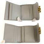 Celine Triomphe Small Flap Wallet Gray Leather Trifold Fold Compact — view 4