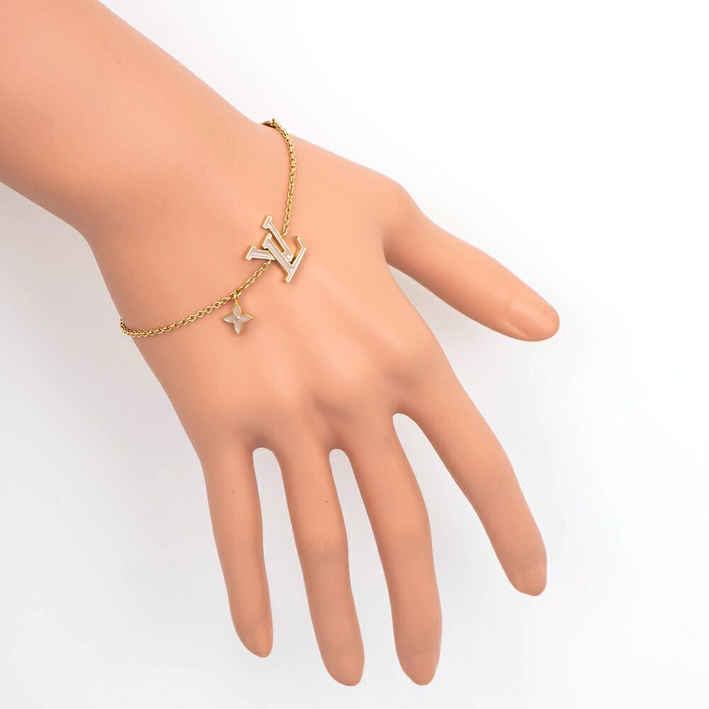 Louis Vuitton Bracelet LV Iconic Enamel Monogram Flower Brown Clair — view 8