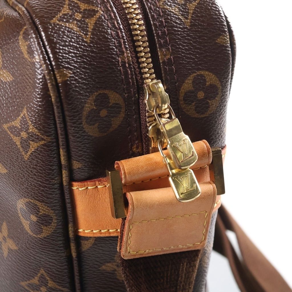Louis Vuitton Monogram Sac Bosphore 2-Way Shoulder Bag Brown Leather Gold — view 7