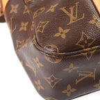 Louis Vuitton Monogram Sac Bosphore 2-Way Shoulder Bag Brown Leather Gold — view 5