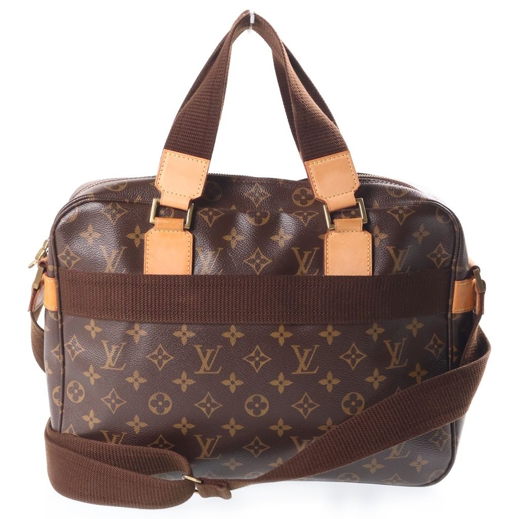 Louis Vuitton Monogram Sac Bosphore 2-Way Shoulder Bag Brown Leather Gold — view 2
