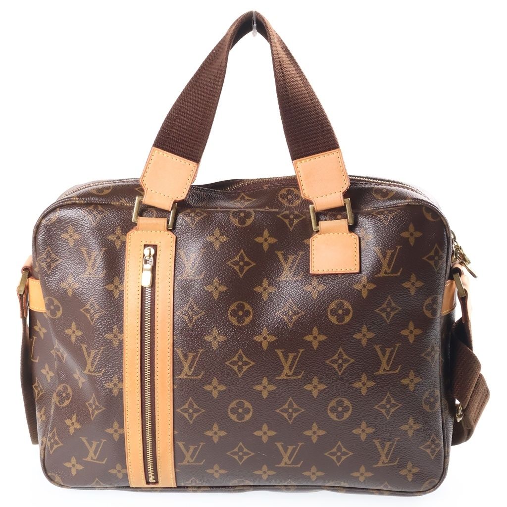 Louis Vuitton Monogram Sac Bosphore 2-Way Shoulder Bag Brown Leather Gold