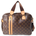 Louis Vuitton Monogram Sac Bosphore 2-Way Shoulder Bag Brown Leather Gold