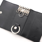 Gucci GG Embossed Key Case Black Leather Key Holder — view 4