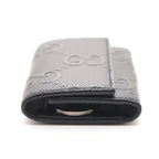 Gucci GG Embossed Key Case Black Leather Key Holder — view 3