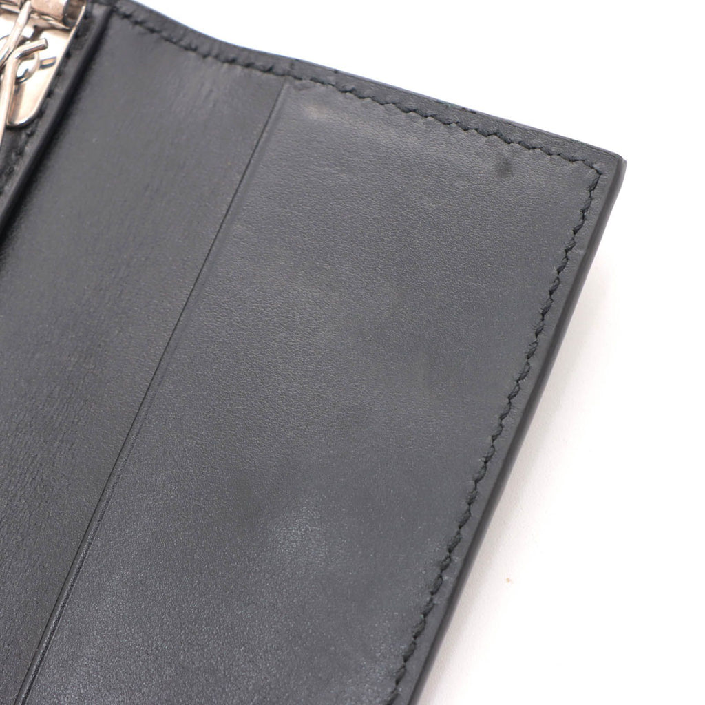 Gucci GG Embossed Key Case Black Leather Key Holder — view 6