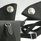 Hermes Vide Poche Bag Black Silver Crossbody — view 8