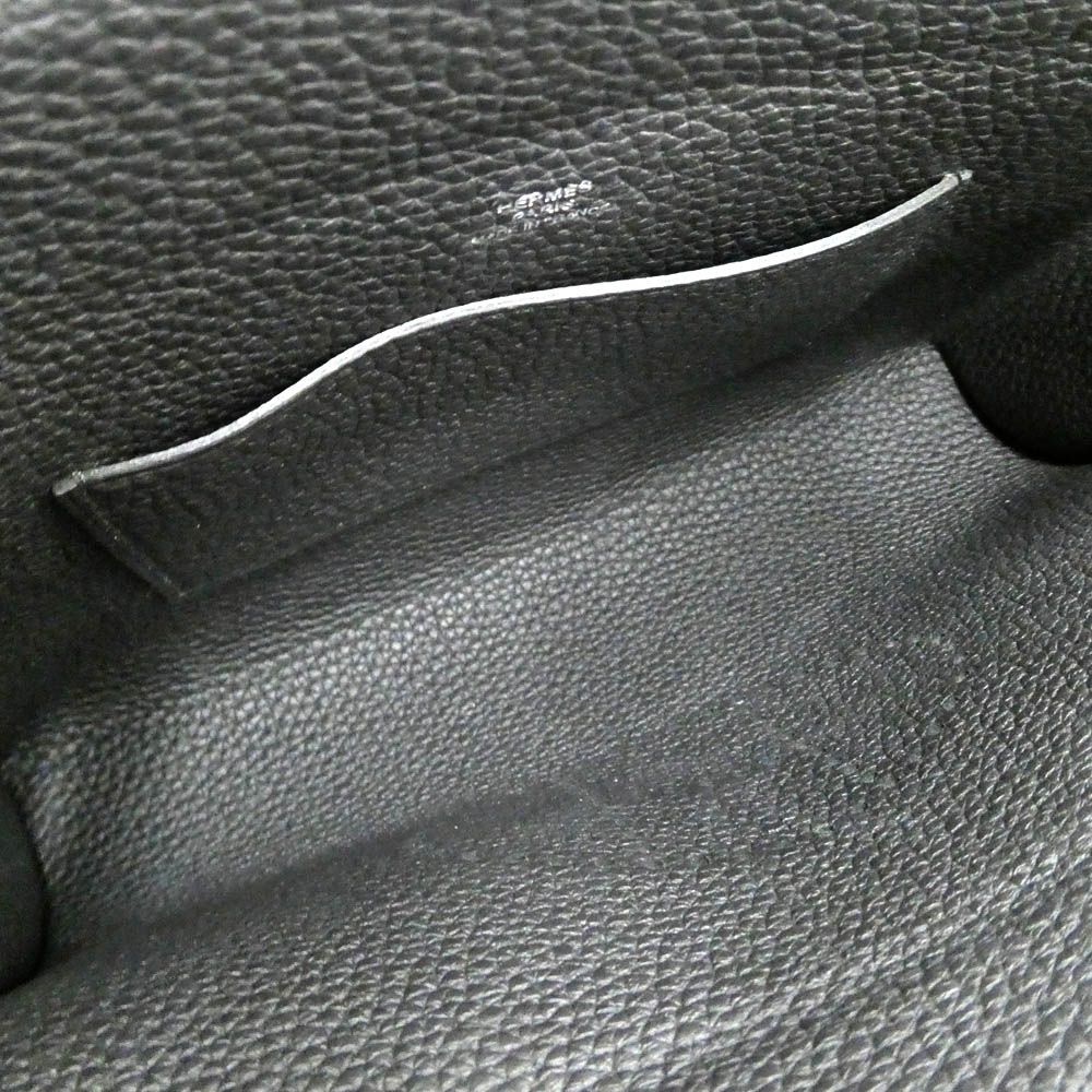 Hermes Vide Poche Bag Black Silver Crossbody — view 6