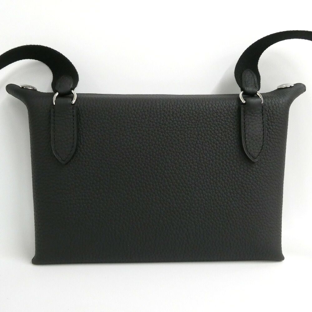 Hermes Vide Poche Bag Black Silver Crossbody — view 2