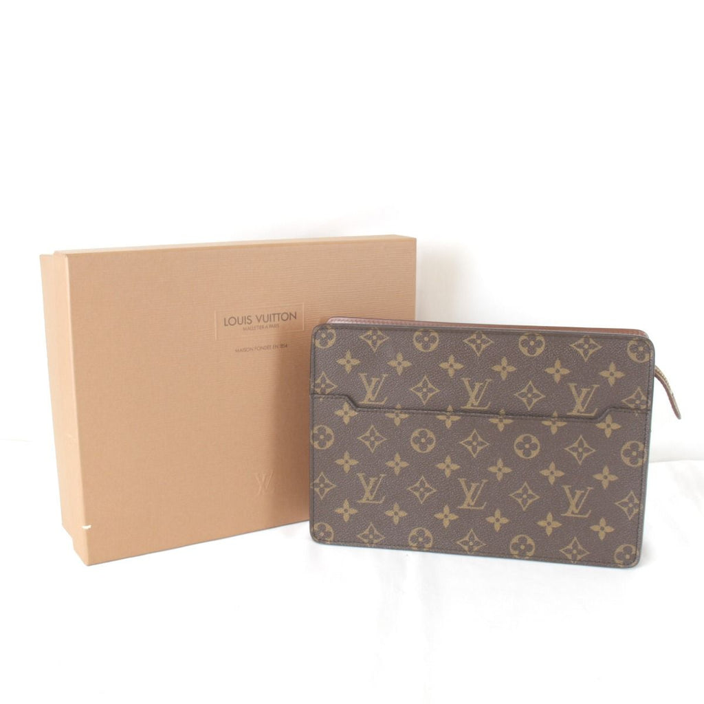 Louis Vuitton Monogram Pochette Homme Second Bag Canvas Brown