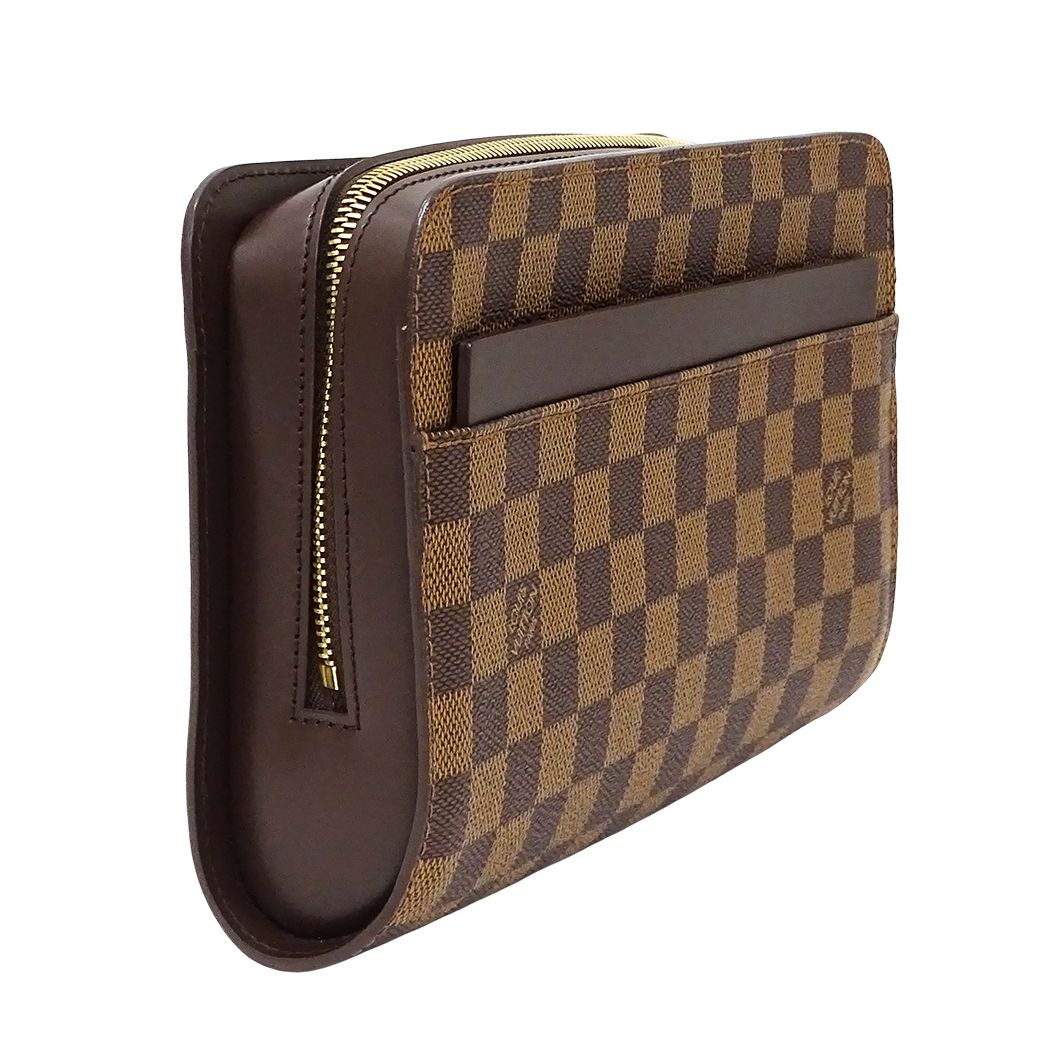 Louis Vuitton Damier Clutch Saint Louis Brown — view 4