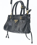 Prada Bonnie Leather Mini Handbag — view 8