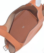 Hermes Picotin Lock PM 18 Taurillon Clemence Orange Gold Handbag — view 5